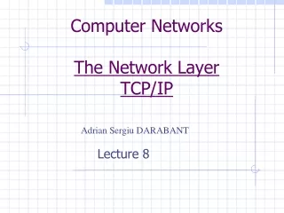 Computer Networks The Network Layer  TCP/IP