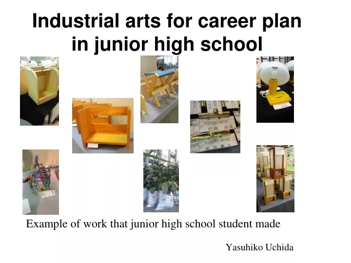 industrial arts for career plan in junior high school