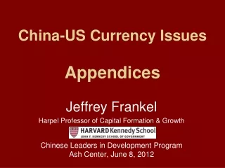 China-US Currency Issues Appendices