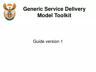 Generic Service Delivery Model Toolkit