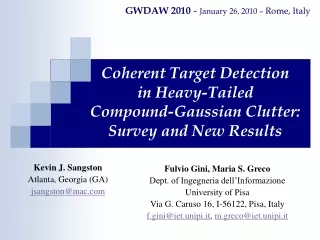 Coherent Target Detection  in Heavy-Tailed  Compound-Gaussian Clutter:  Survey and New Results