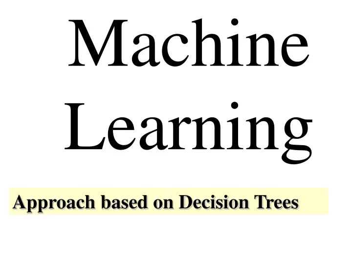 machine learning