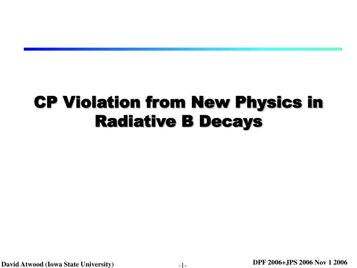 cp violation from new physics in radiative b decays