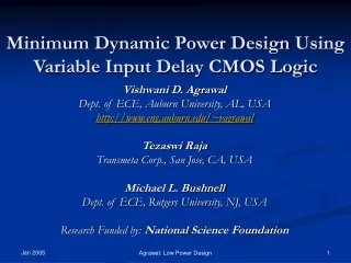 Minimum Dynamic Power Design Using Variable Input Delay CMOS Logic