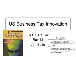 US Business Tax Innovation