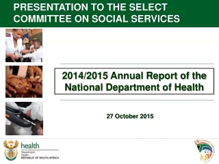 PRESENTATION TO THE SELECT COMMITTEE ON SOCIAL SERVICES