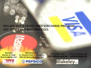 Rolling out a credit card surcharge program: hot topics and best practices