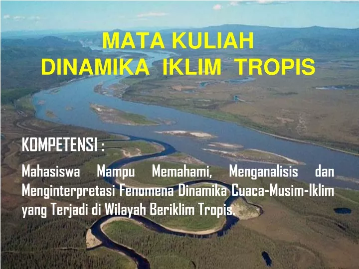 mata kuliah dinamika iklim tropis