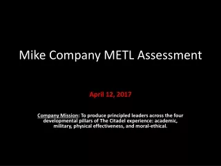 Mike Company METL Assessment