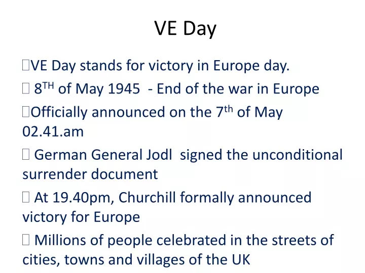 ve day