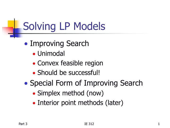 solving lp models