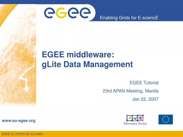 egee middleware glite data management