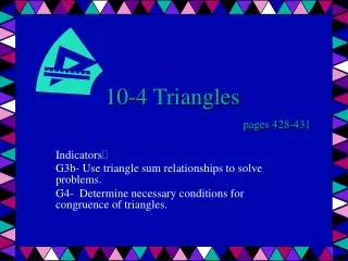 10-4 Triangles pages 428-431