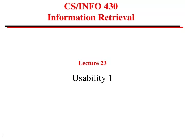 cs info 430 information retrieval