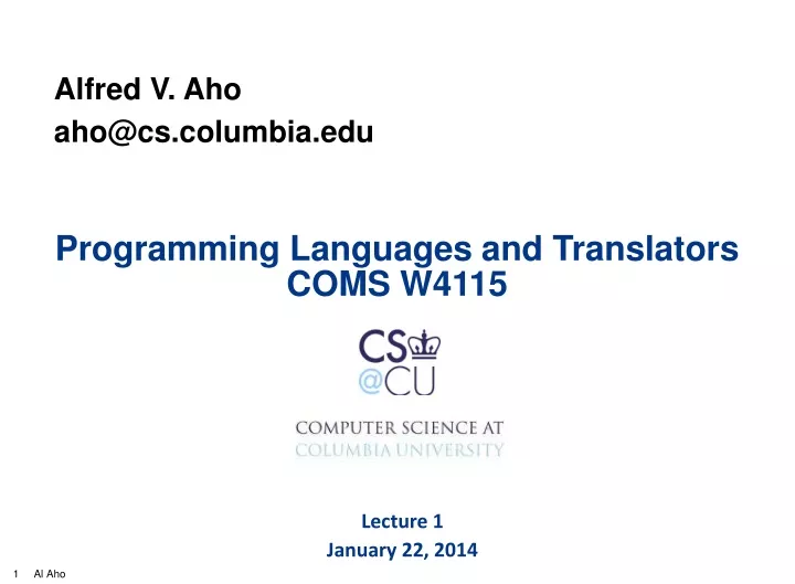 programming languages and translators coms w4115