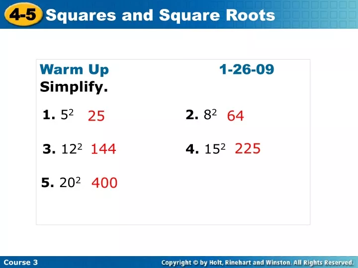 warm up 1 26 09 simplify
