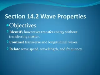 Section 14.2 Wave Properties
