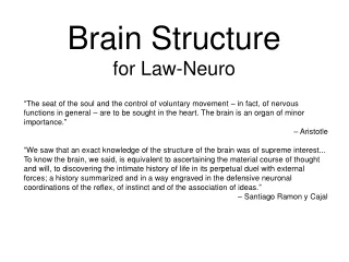 Brain Structure for Law- Neuro