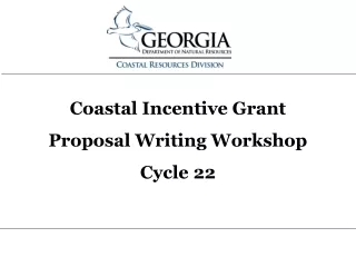 coastal incentive grant proposal writing workshop