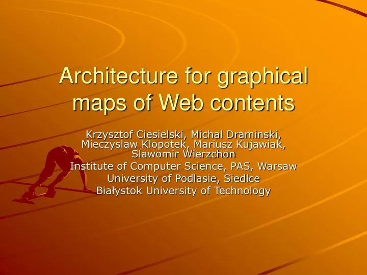 architecture for graphical maps of web contents