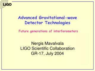 Advanced Gravitational-wave Detector Technologies