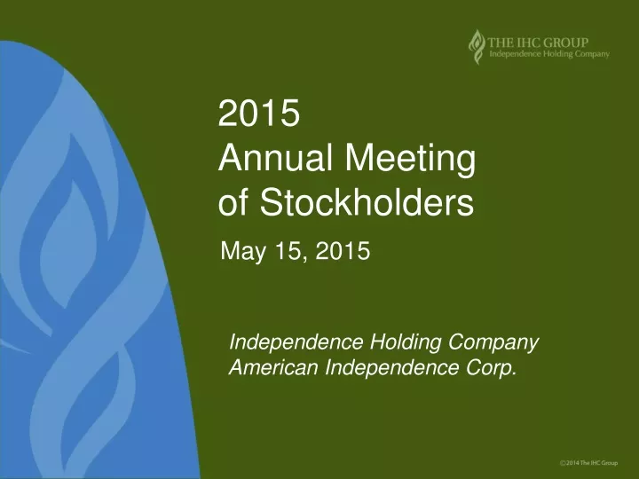 2015 annual meeting of stockholders