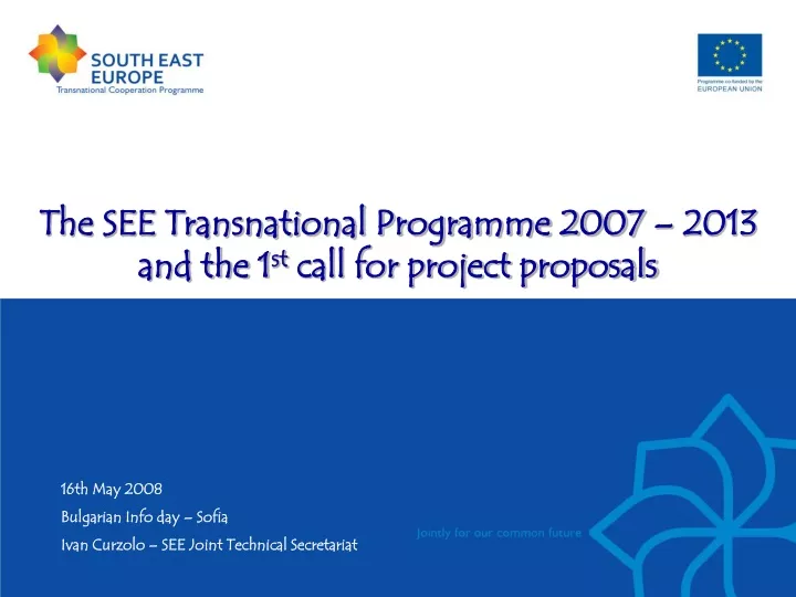 the see transnational programme 2007 2013