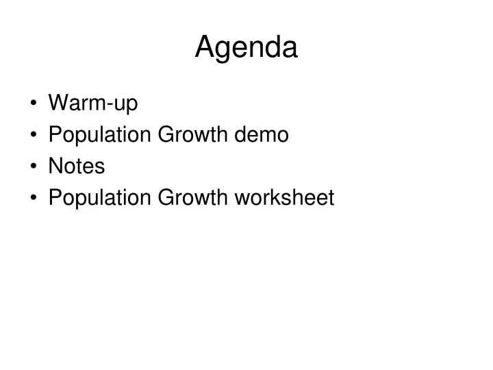 agenda