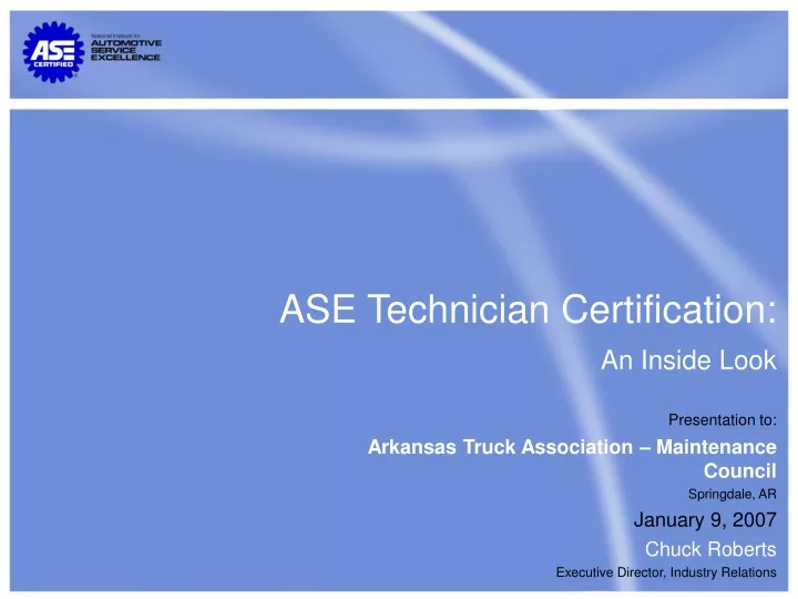 ase technician certification an inside look