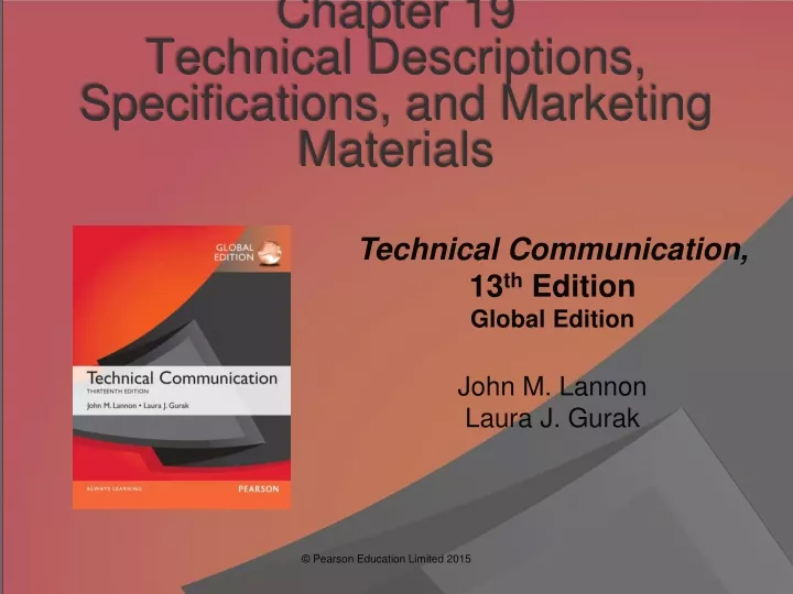 chapter 19 technical descriptions specifications and marketing materials