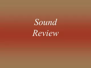 Sound  Review