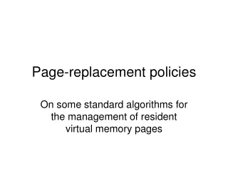 Page-replacement policies