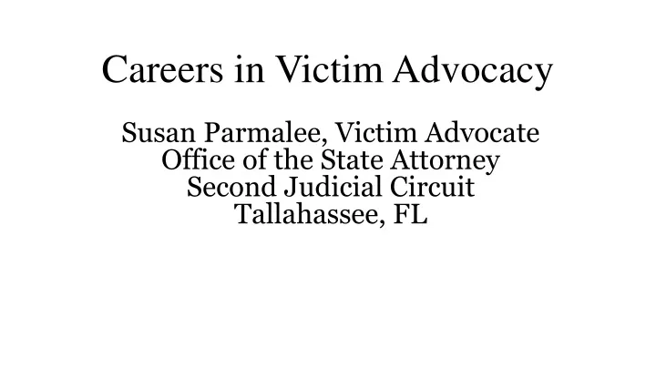 careers in victim advocacy
