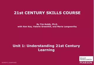 Unit 1: Understanding  21st Century Learning