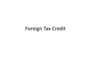 Foreign Tax Credit