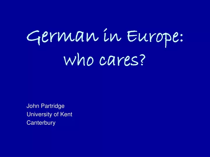 german in europe who cares