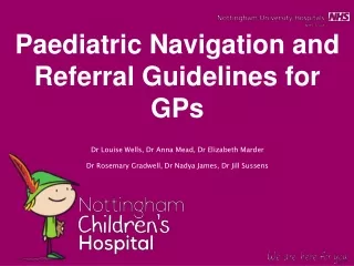 Paediatric Navigation and Referral Guidelines for GPs