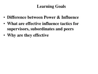 Difference between Power &amp; Influence