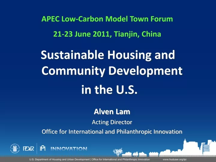 apec low carbon model town forum 21 23 june 2011