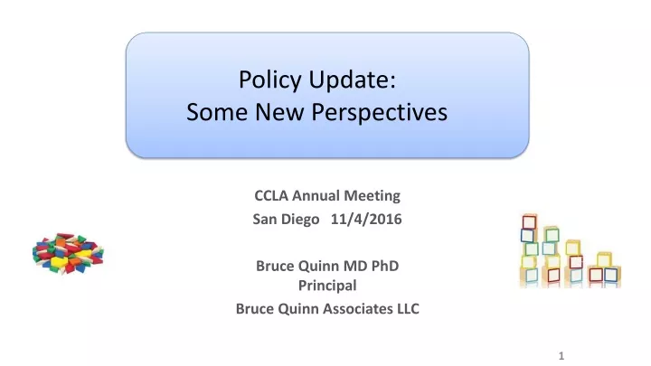 policy update some new perspectives