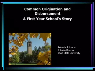 Roberta Johnson Interim Director Iowa State University