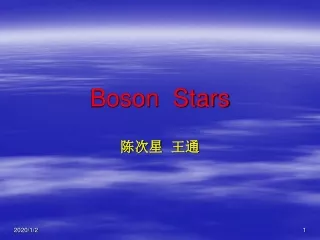 Boson  Stars