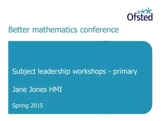 Better mathematics conference