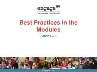 Best Practices in the Modules