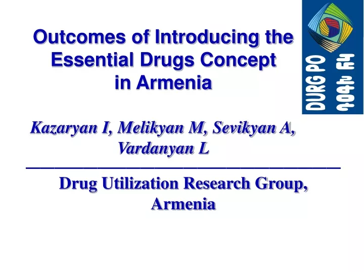 outcomes of introducing the essential drugs