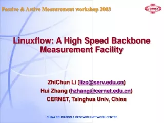 Linuxflow: A High Speed Backbone  Measurement Facility