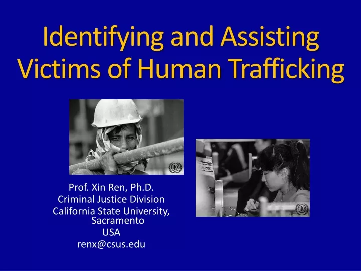 identifying and assisting victims of human trafficking