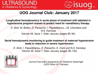 UOG Journal Club: January 2017