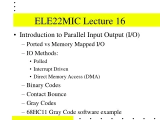 ELE22MIC Lecture 16