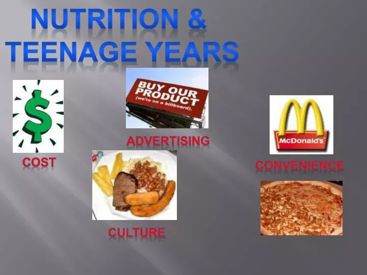 nutrition teenage years